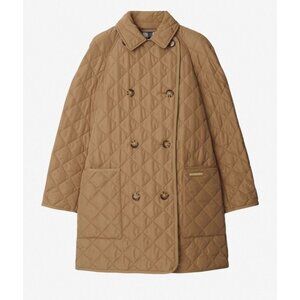 Burberry Women's Tything Double Breasted Coat Camel L 8084200